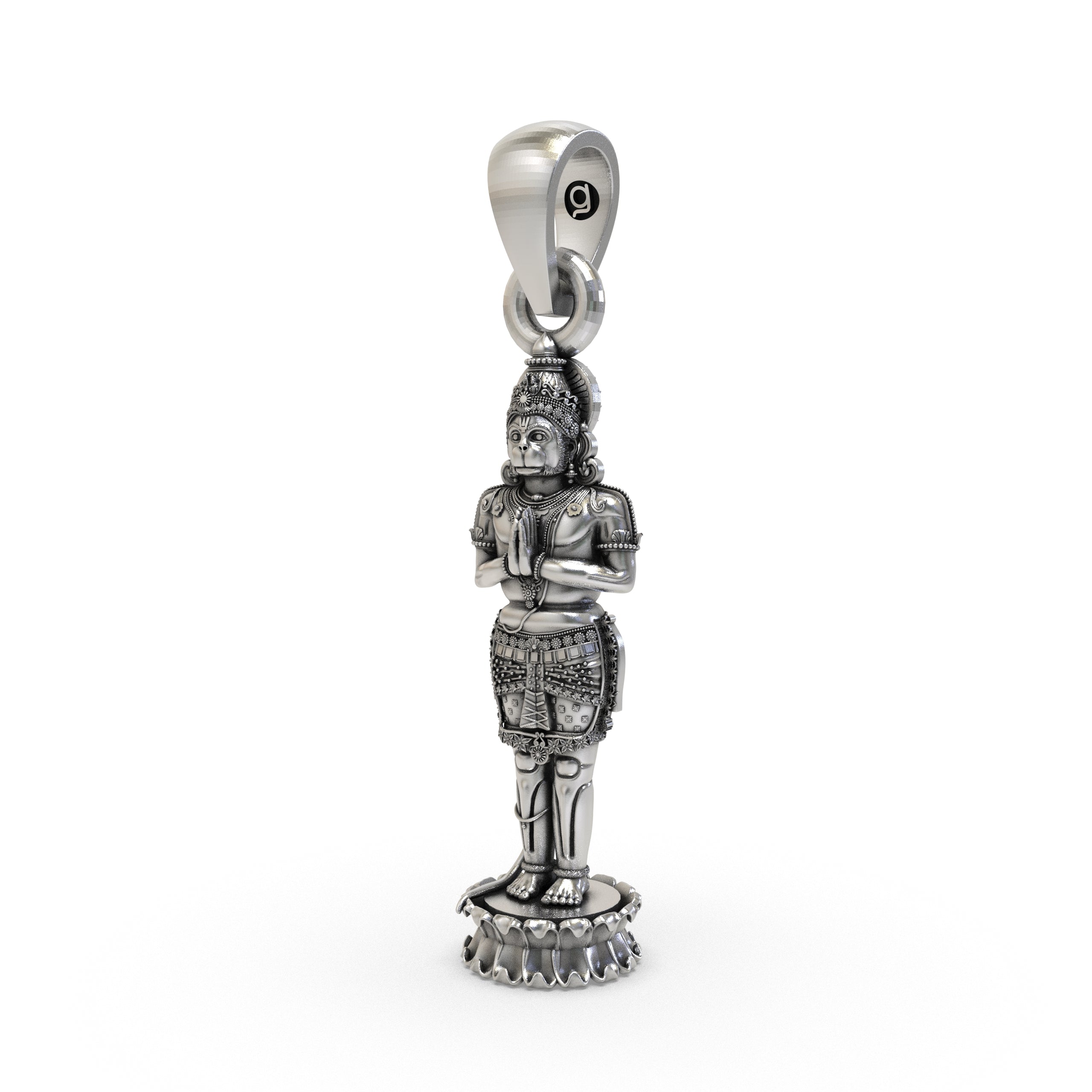 925 Silver Hanumanji Pendant – Divine Strength & Protection | Lord Hanuman Spiritual Jewelry Secondary image