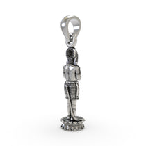 Spiritual 925 silver Hanumanji pendant shown worn on a chain to display its size and how it hangs on the neck.