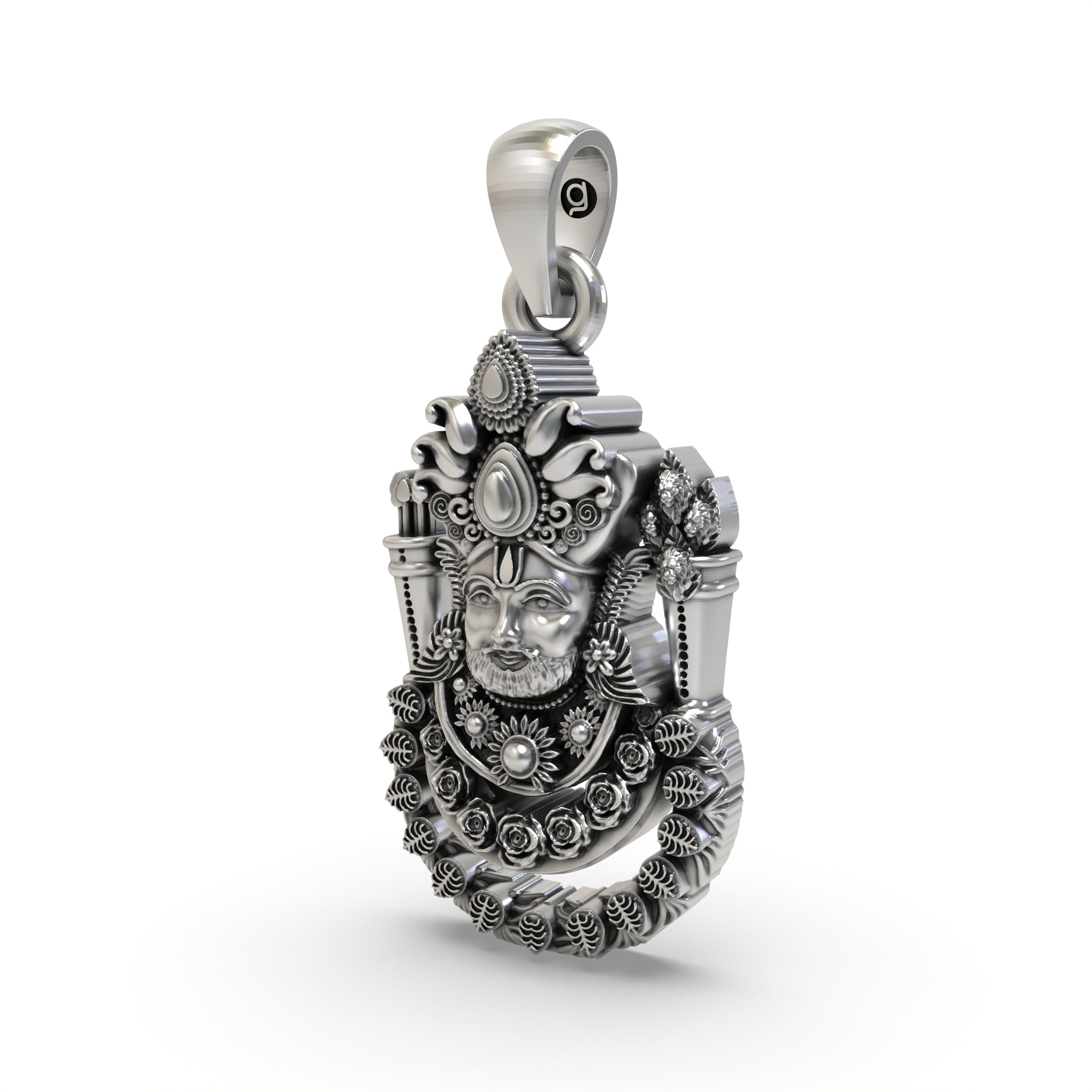 Handcrafted Khatu Shyam Ji Pendant | 925 Silver with Divine Detailing Secondary image