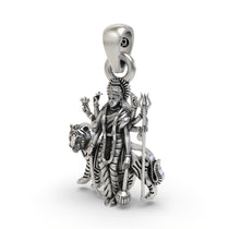 The 925 silver Durga Maa divine pendant shown against a neutral background to display its size and sacred design.