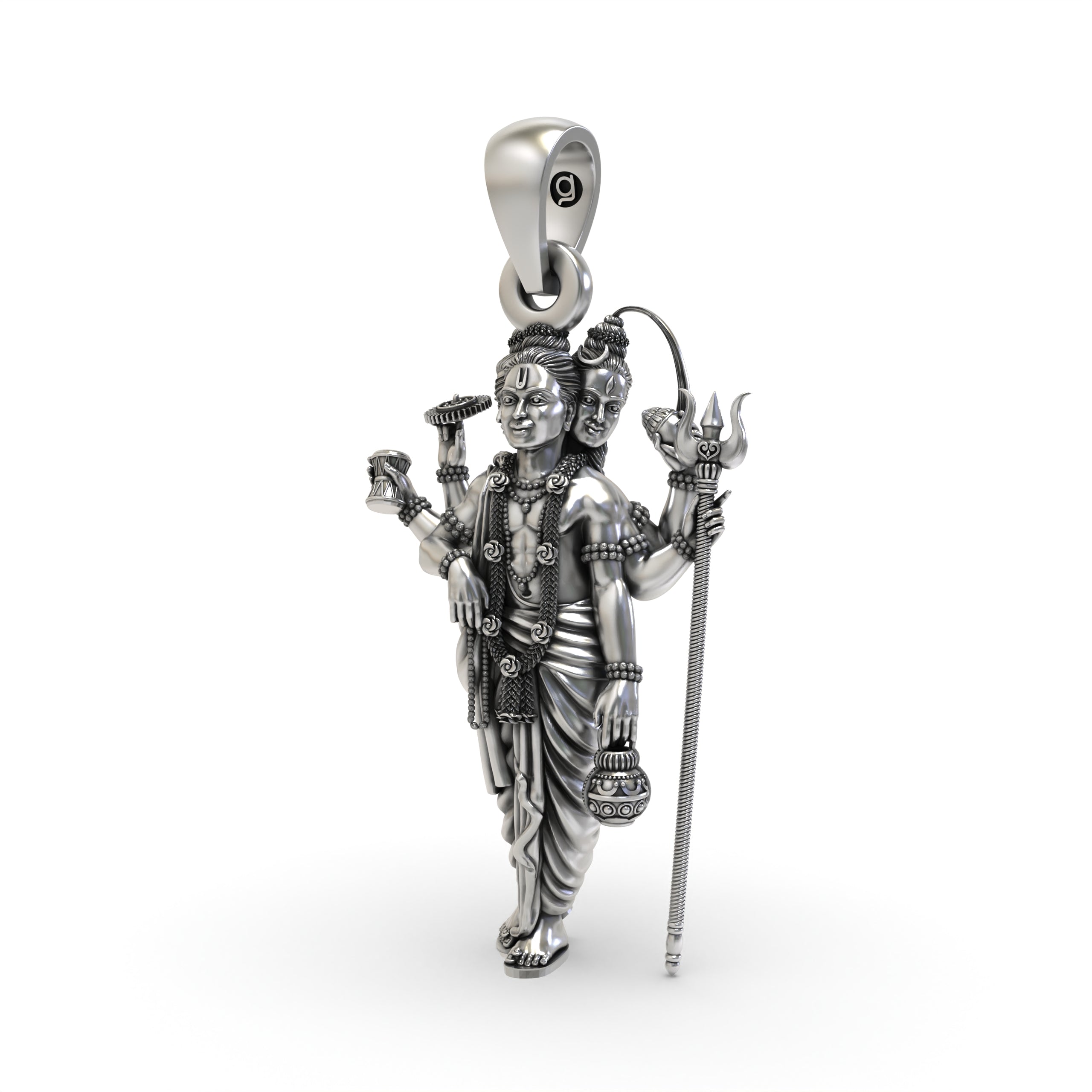 925 Silver Guru Dattatreya Pendant – Tridev Avatar Spiritual Jewelry | Handmade Devotional Pendant for Protection & Wisdom Secondary image
