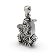 The 925 silver Lord Ram pendant for protection and faith, shown with its lightweight hollow back design for comfort.