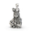 Front view of a divine 925 silver Lord Krishna pendant, intricately detailed with an antique oxidized finish.