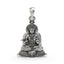 Front view of the Alankar Annapurna Devi pendant, crafted from oxidized 925 silver showing the Goddess of Nourishment.