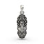 Front view of a serene 925 Silver Buddha Pendant with an oxidized finish, showcasing its detailed craftsmanship.