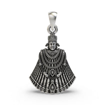 A detailed front view of the 925 silver Khatu Shyam Ji pendant, showcasing the serene expression of the deity.