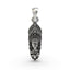 Front view of the 925 Silver Kalimaa Face Pendant showing the fierce goddess expression and oxidized finish.