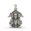 Front view of the 925 silver Panchmukhi Hanumanji pendant showing the five divine faces and intricate details.