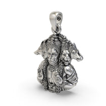 Rear view of the 925 silver Panchmukhi Hanumanji pendant, displaying the hollow back design for comfortable wear.