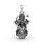 Front view of the 925 silver Ambemaa pendant showing the intricate face of Goddess Durga Mata.