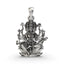 Front view of the detailed 925 Silver Panchmukhi Shiva Pendant, showcasing the five faces of Mahadev with an oxidized finish.