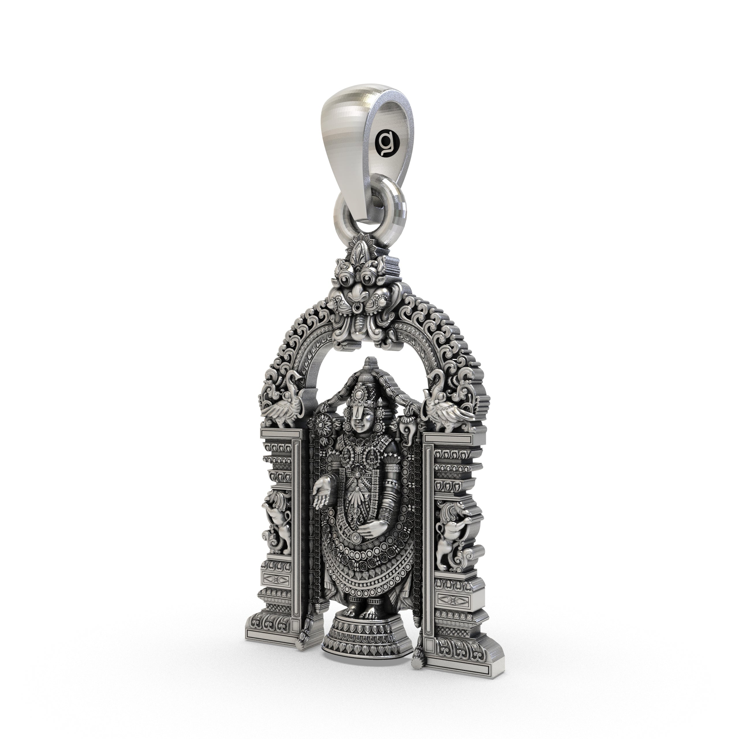 925 Silver Tirupati Balaji Pendant | Lord Venkateswara Jewelry | Spiritual Hindu God Pendant Secondary image