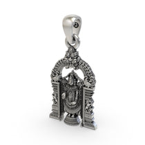 A 925 silver Lord Venkateswara pendant on a plain background, showcasing its spiritual elegance and traditional Hindu design.