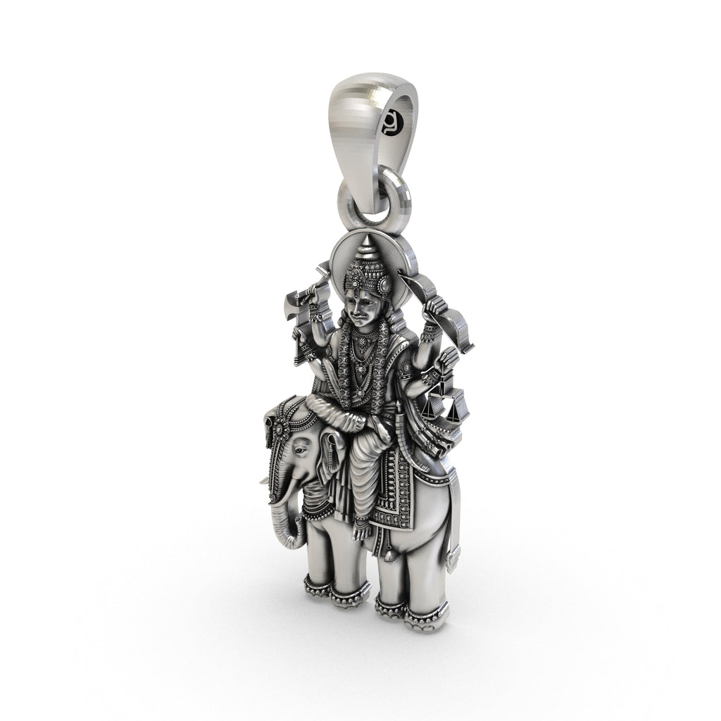 A 925 Silver Brihaspati Guru Graha Pendant for wisdom, featuring a hollow back design for lightweight and comfortable daily