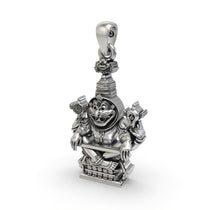 Side profile of the lightweight Lord Narasimha pendant, revealing the hollow back design for comfortable daily wear.