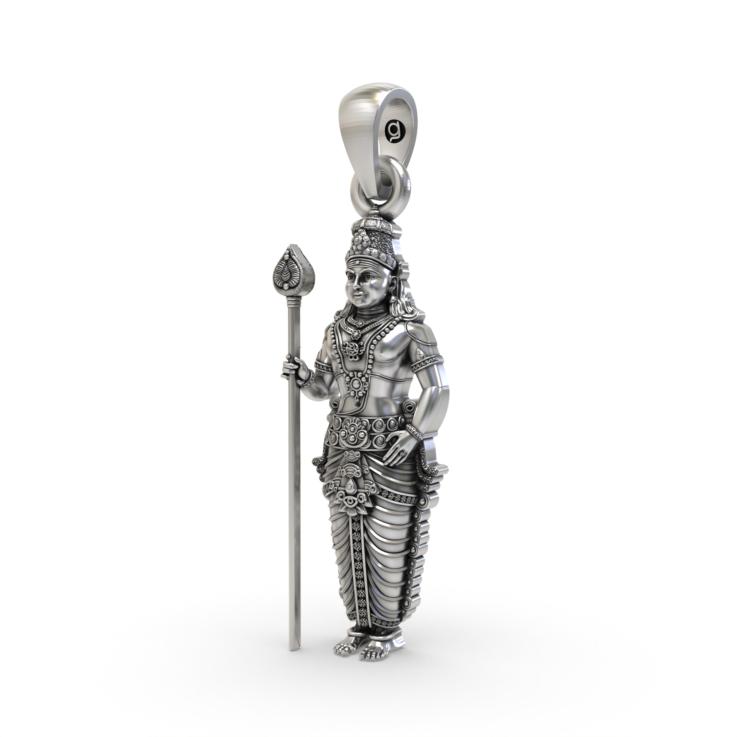 925 Silver Kartikeya Pendant | Murugan God Necklace India Secondary image