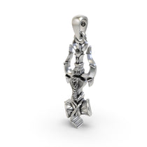 Oxidized 925 silver Lord Shiva Trishul pendant with Damru and snake, showcasing its unique antique look and feel.
