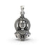 Front view of the 925 silver Ayodhya Ram Lala face pendant showing its detailed craftsmanship and serene expression.