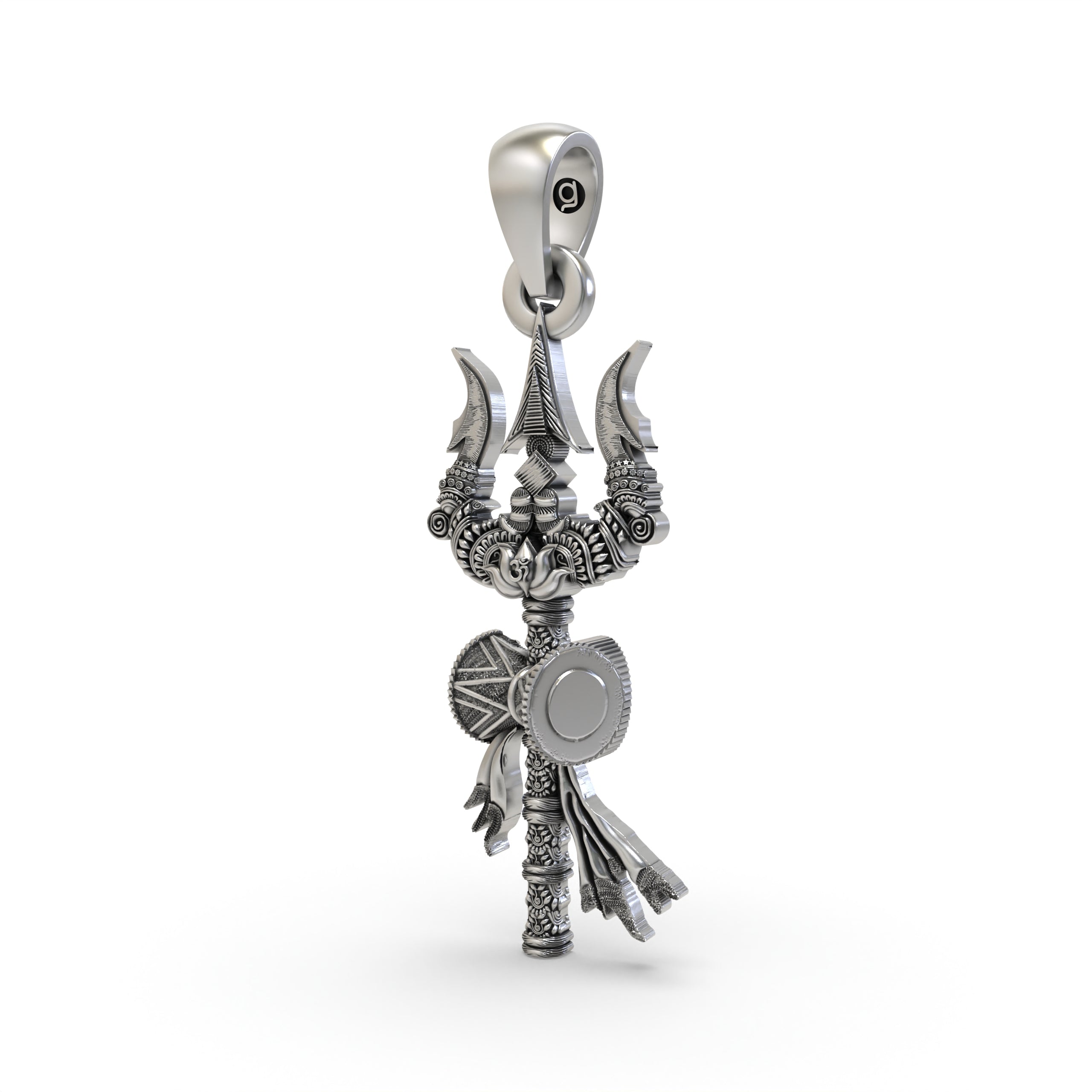 925 Silver Trishul Pendant – Lord Shiva Trident Necklace for Protection, Power & Devotion Secondary image