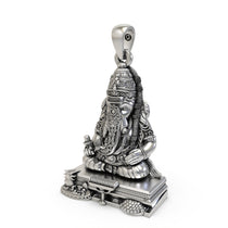 Backside view of the lightweight hollow 925 silver Pillayarpatti Karpaga Ganesha pendant, ideal for daily spiritual wear.