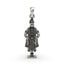 Front view of the Alankar 925 silver Vitthal Vithoba pendant showcasing the full form of the deity.