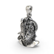 The lightweight 925 silver Shiva Hanuman spiritual pendant with its hollow back design for comfortable daily wear.