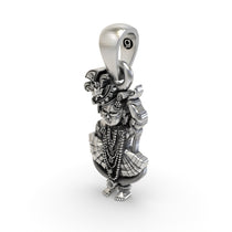 Shri Girdhar Lal Ji 925 Silver Pendant worn as a sacred talisman for divine protection and blessings.