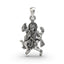 Front view of the 925 Silver Batuk Bhairav Pendant, showcasing the deity's detailed form with an antique oxidized finish.