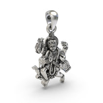 Side profile of the lightweight 925 Silver Batuk Bhairav Pendant, showing its hollow back design for comfortable daily wear.