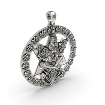 Back view of the hollow 925 Silver Narasimha Pendant showing its lightweight design for comfortable daily wear.