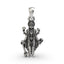 Front view of the 925 sterling silver Lord Vishnu pendant featuring intricate Shankh and Chakra details.