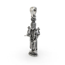 Back hollow design of the pure sterling silver Lord Narayan pendant for comfortable daily wear.