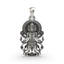 Front view of the handcrafted Narasimha pendant in 925 sterling silver, showing the detailed temple-style artistry.