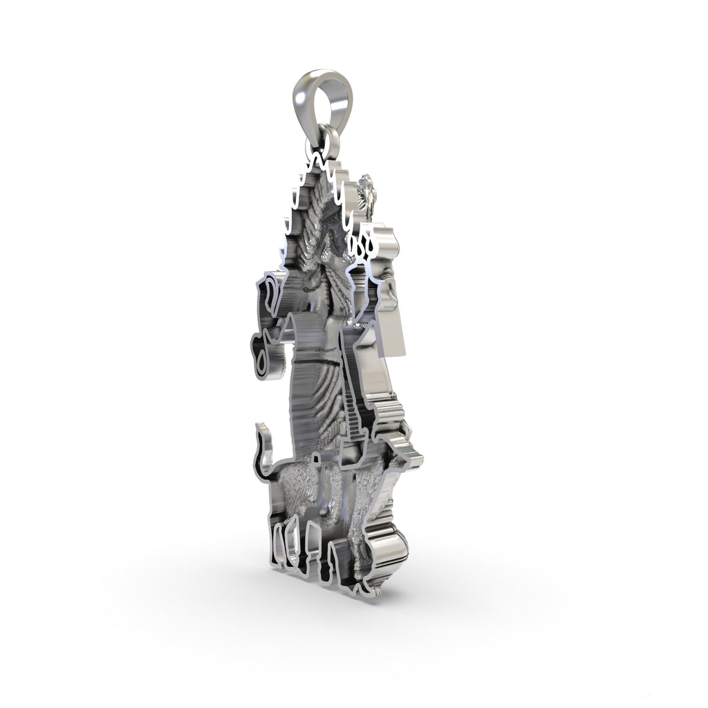 Spiritual 925 silver Kala Bhairava pendant ideal for daily wear, protection, and meditation.
