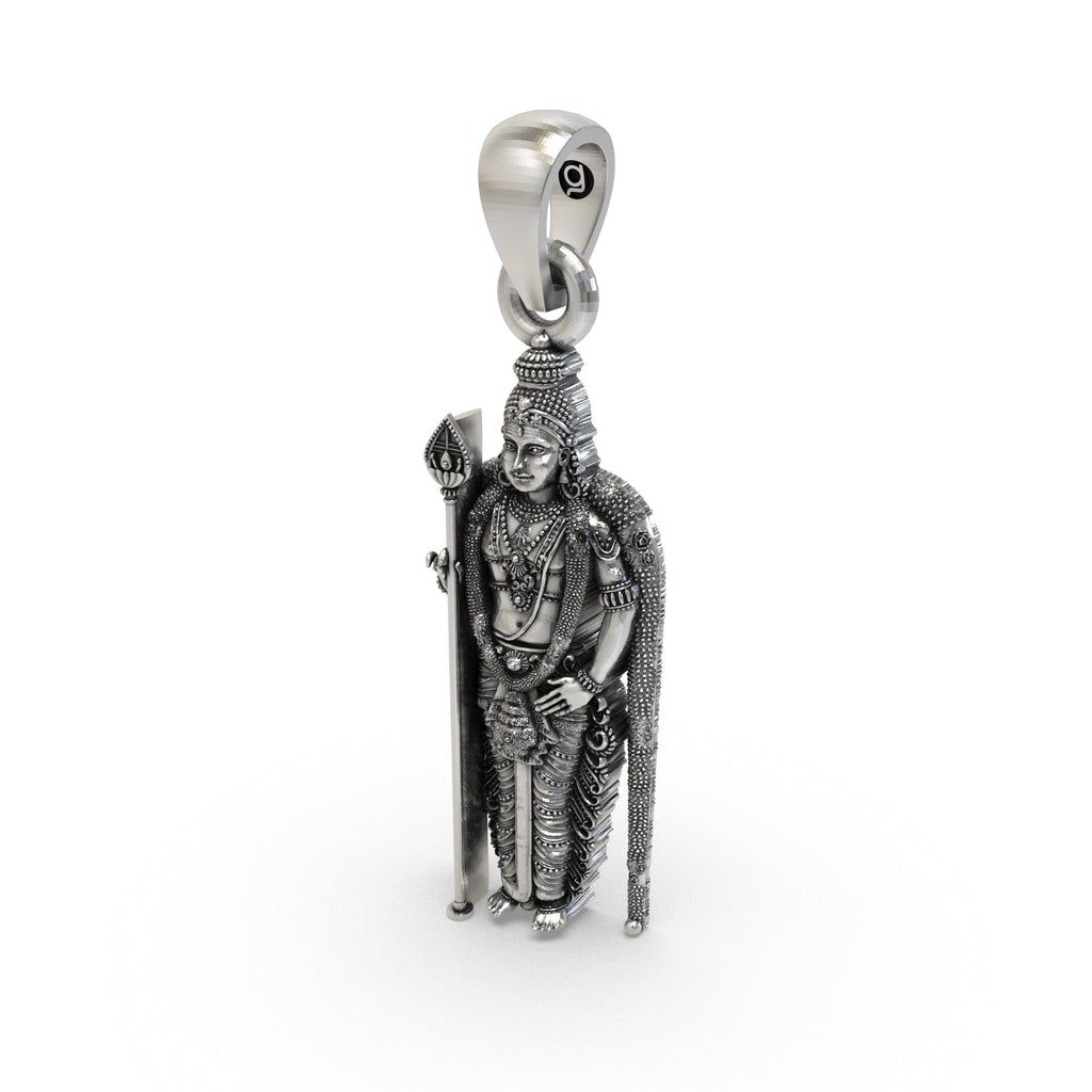 Beautifully crafted 925 sterling silver Subramanya Swamy idol pendant perfect for devotional daily wear.