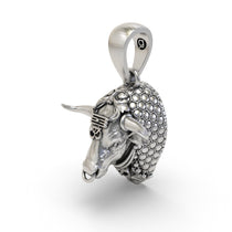 Worn look of the lightweight 925 silver Nandi bull pendant perfect for daily wear and meditation.