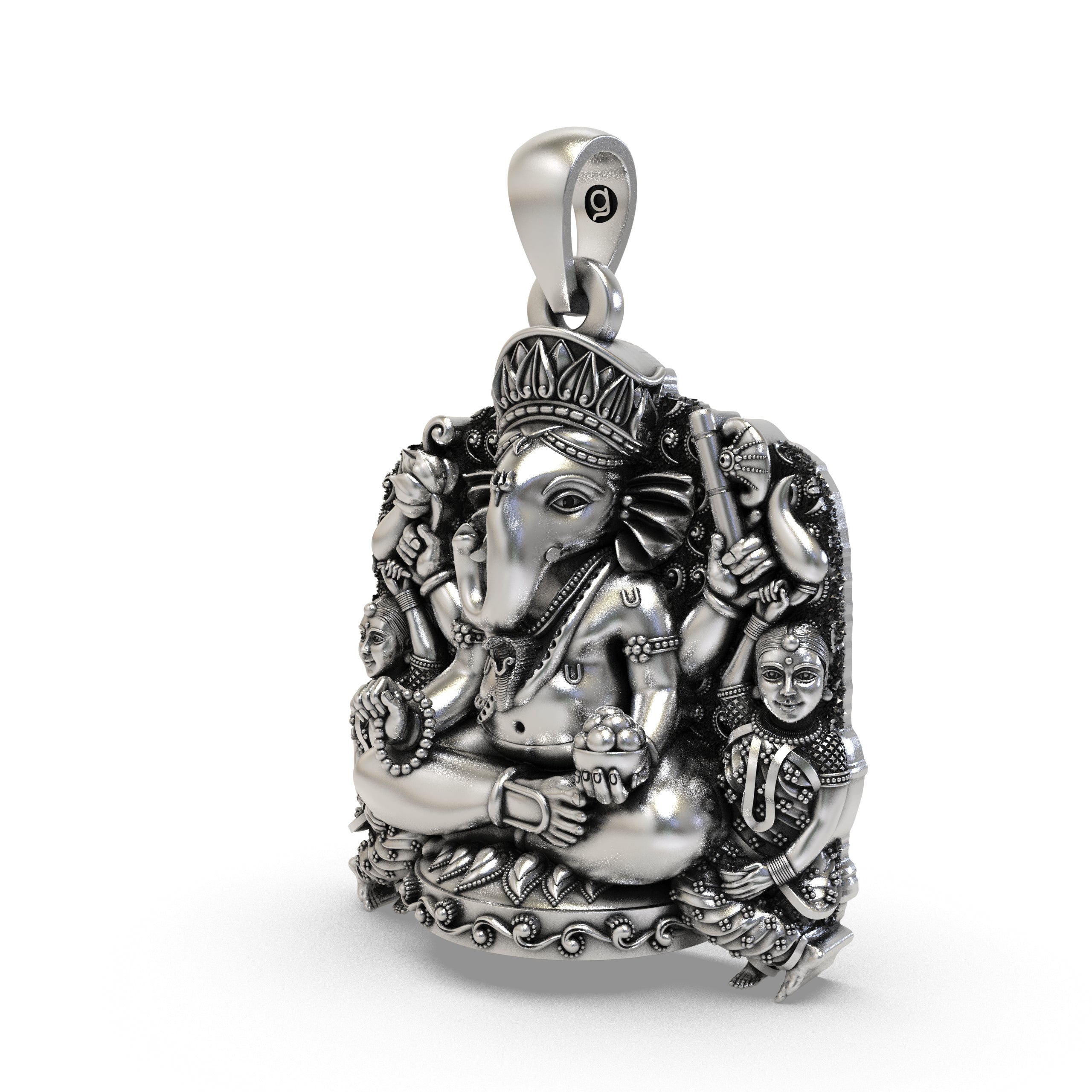 Shree Siddhivinayak Ganapati Pendant 925 Silver | Hindu God Ganesha Locket for Protection, Blessings, Prosperity & Good Luck Jewelry Secondary image