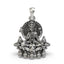 Front view of the 925 silver Lakshmi pendant showing Goddess Mahalakshmi on a lotus with kalash.