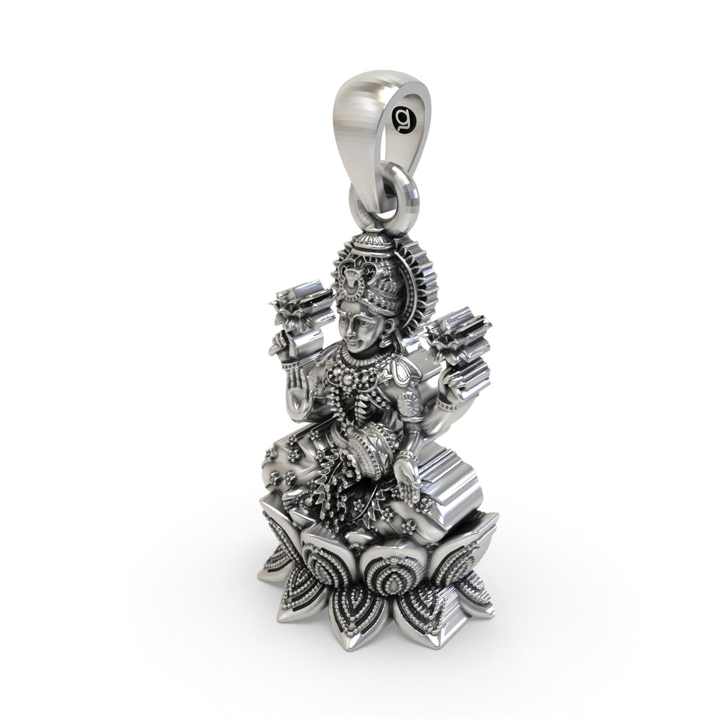 Beautifully crafted 925 silver Goddess Mahalakshmi pendant designed for daily wear and spiritual gifting.