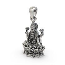 Finishing details of the pure 925 silver Mahalakshmi temple jewelry piece by Alankar.