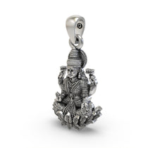 Beautiful 925 silver Mahalakshmi pendant showing blessings and lotus flowers for daily wear.