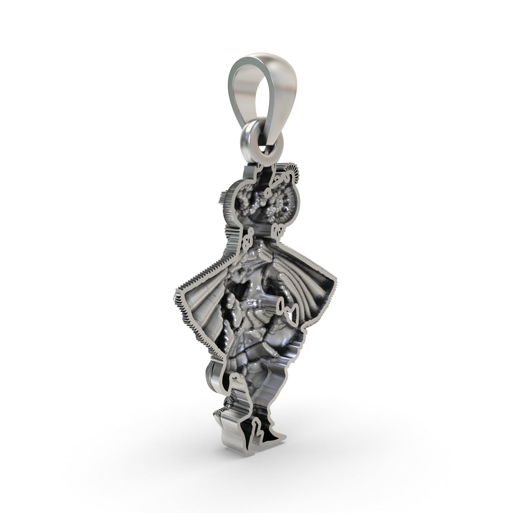 Durable comfort-fit bail on the 925 sterling silver Banke Bihari pendant