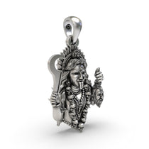 Side profile and finish details of the spiritual 925 Silver Kali Maa protection amulet for daily wear.