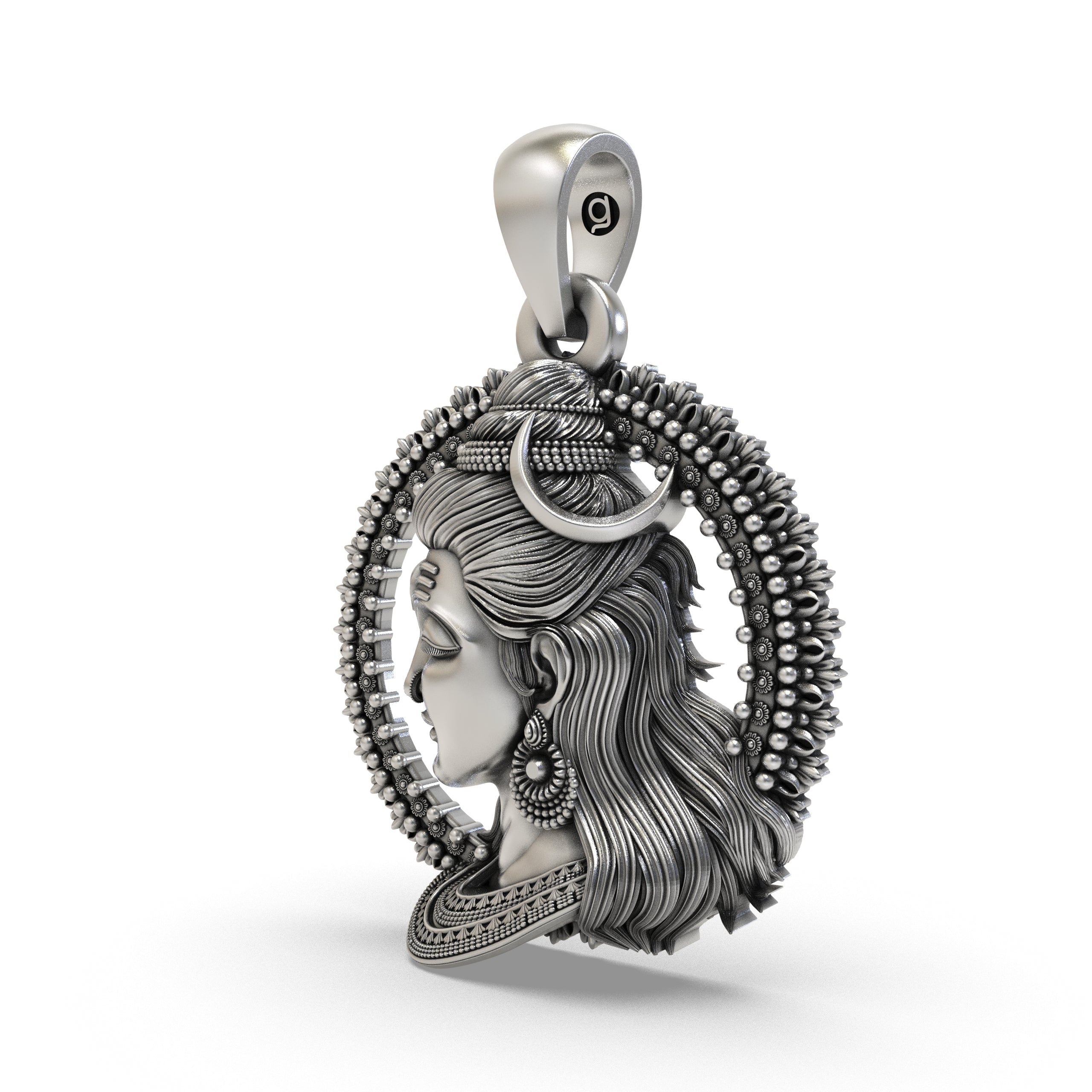925 Silver Lord Shiva Face Pendant | Mahadev Jewelry | Handmade Sterling Rudra Necklace | Hindu Spiritual Protection Amulet Secondary image