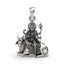 Front view of the 925 Silver Mahagauri Durga Pendant by Alankar showing the intricate antique oxidized finish.