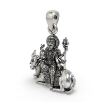 Spiritual 925 silver Mahagauri Durga pendant with a divine blessing mudra, ideal for daily wear or gifting.