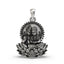 Front view of the 925 Silver Lakshmi Narayan Pendant showing the divine couple seated on a lotus.