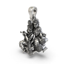 Beautifully crafted 925 silver Radha Krishna devotional charm styled for daily wear and spiritual gifting.