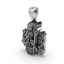 Beautiful 925 silver Khodiyar Maa devotional jewelry pendant resting in a premium Alankar gift box.