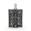 Front view of the 925 sterling silver Ram Darbar pendant featuring Ram, Sita, Lakshman, and Hanuman.